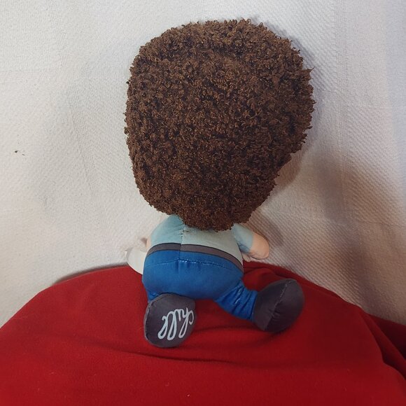 Fiesta Brand Bob Ross 10" Chill Big Hair Head Happy Painter Medium Plushie Doll - Picture 10 of 16